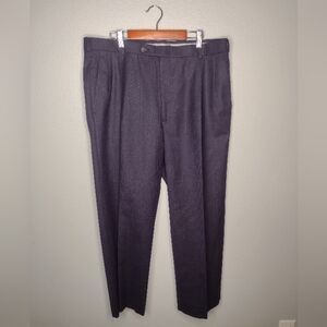 Christian Dior Monsieur Pants Blue Plaid Wool Pleated Dress Slacks Trousers B7